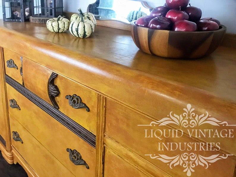 Vintage Art Deco Waterfall Server. Buffet. Dresser. TV Etsy