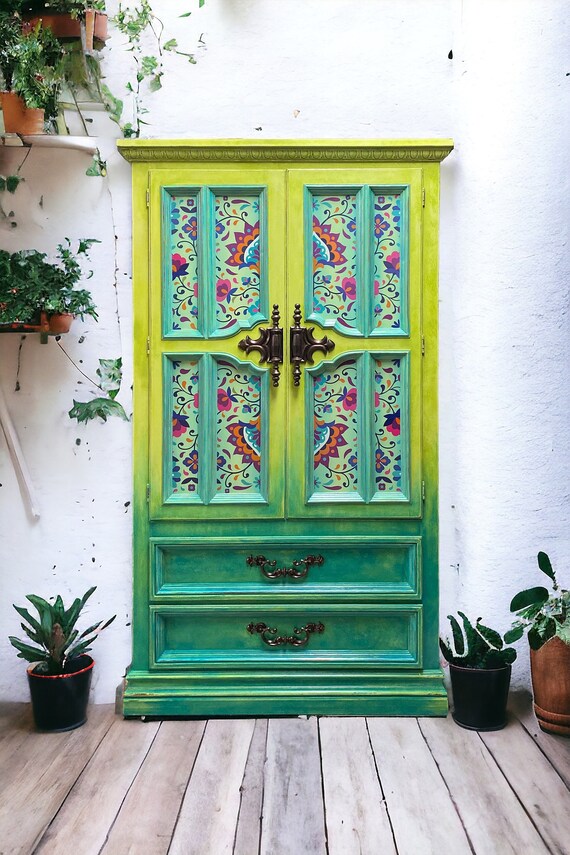 Colorful armoire deals