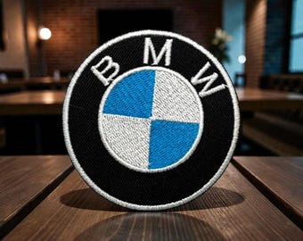 Parche bordado con el logotipo de BMW. Para coser o planchar.