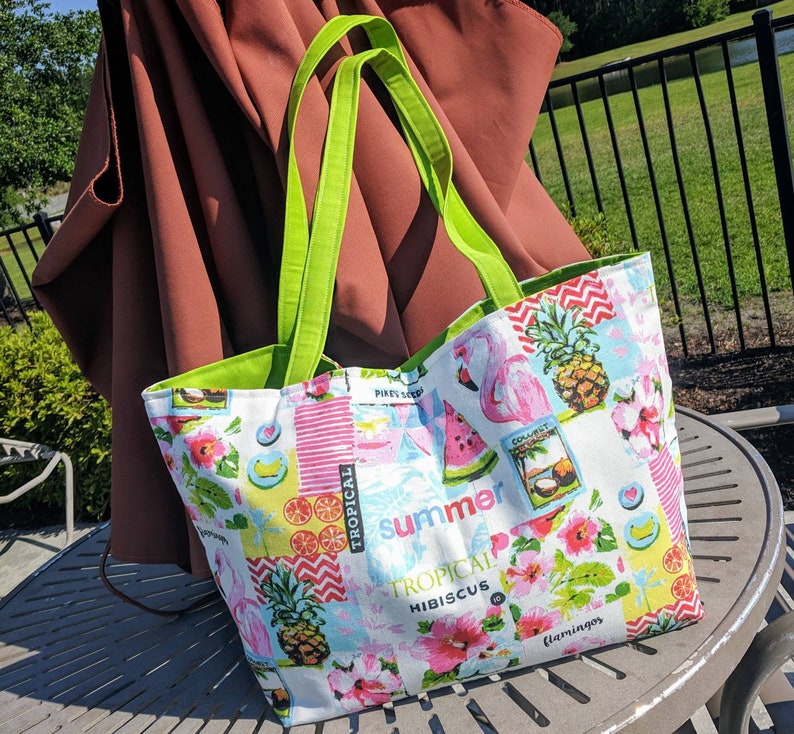 Flamingo Beach Bag Pineapple Beach Bag