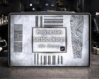 Pinceles de tatuajes polinesios para Procreate