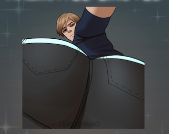 Emote animate di Leon Kennedy che fa teabagging e avviso di streaming - Edizione che rompe lo schermo - Resident Evil