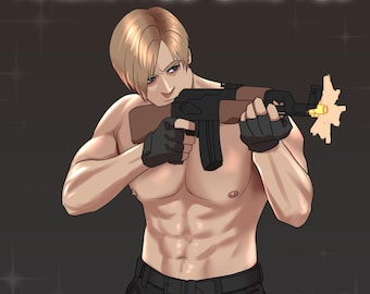 Leon Kennedy Shooting Animated Emotes & Streaming Alert