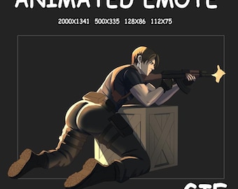 Leon Kennedy Animated Emotes & Streaming Alert