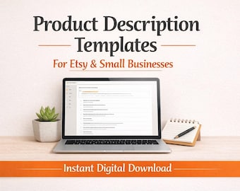 Product Description Templates for Etsy & Small Businesses | Copy-Paste Digital Listing Descriptions
