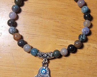 Indisches Achat Hamsa Armband