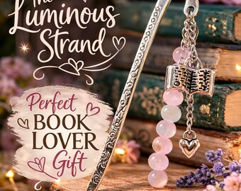 Handmade Beaded Bookmark: Book Lover Gift, The Luminous Strand