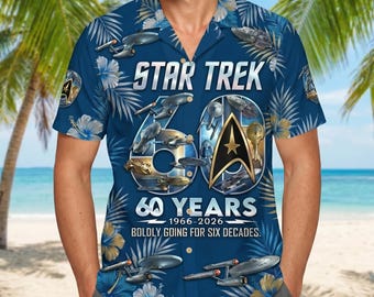 Star Trek Hawaiihemd Tropisches Weltraum Abenteuer Shirt