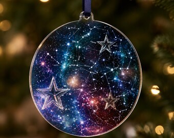 Galaxy Star Map Acrylic Ornament 2026, Celestial Constellation Christmas Ornament, Astronomy Gift, Space Lover Christmas Decor