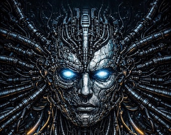 Biomechanical Nightmare Coloring Book, Dark Sci Fi Horror Art (PDF Download)