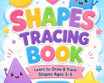 Shapes Tracing Book for Preschoolers, Fine Motor Skills Workbook (Printable PDF)