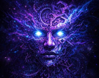 Neural Chaos Coloring Book | Surreal Faces, Geometric Art (PDF Download)