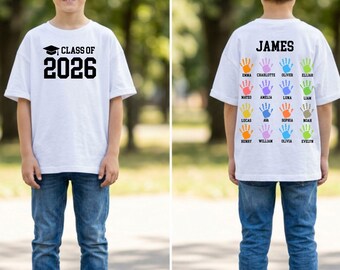 Personalized Class of 2026 Teacher Shirt, Custom Student Names Tee, Graduation Teacher Gift, Last Day of School Kids Shirt