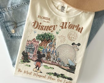 Vintage Mickey Disneyworld Comfort Colors Shirt, Retro Mickey And Friends Shirts, Walt Disneyworld Tee, Disney 2026 Trip Disney Vacation Tee