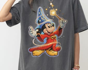Comfort Colors Fantasia Sorcerer Mickey Shirt, Walt Disney Fantasia Mickey Shirt, Fantasia Mickey Tee, Disneyland Trip, Fantasmic Shirt