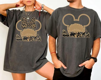 Disney Animal Kingdom 2026 Comfort Colors Shirt, Custom Safari Mickey Minnie Tee, Matching Family Trip Shirt