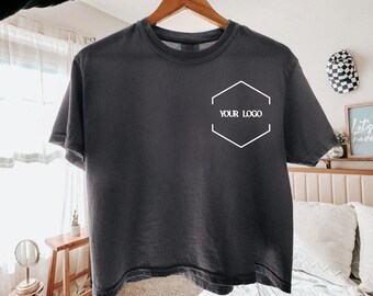 Business Logo Shirt Boxy Tee, Personalized Company Shirt, Custom Logo Shirt, Company Logo Shirts, Personalized Logo Tshirt, Custom Brand