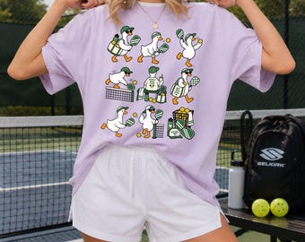 Silly Goose Shirt, Funny Pickleball Comic Strip Tee, Pickleball Club Graphic, Cute Pickleball Lover Cartoon Shirt, Oversized Player Gift