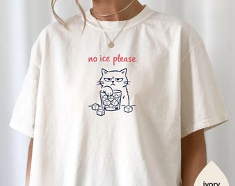No Ice Shirt with Cat, Pro Immigration Shirt, Abolish ICE TShirt, Anti ICE Political Shirt, Social Justice Shirt, Fuck ICE, Feminist Shirt