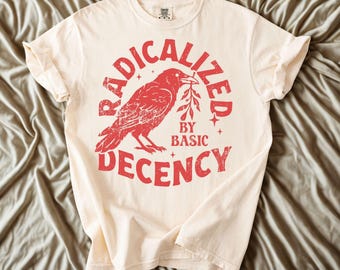 Radicalized By Basic Decency Comfort Colors T-shirt, Activist Tee