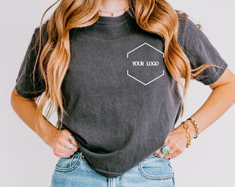 Custom Comfort Colors® Boxy Tee for Women, Personalized Heavyweight Garment Dyed Oversized Shirt Custom Text Graphic Shirt Gift for Her