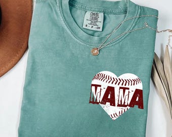 Comfort Colors® Baseball Mama Shirt, Mothers day Gift For Baseball Mom, Gift For Baseball Lover Mom Shirt, Mothers Day Shirt,Baseball Season