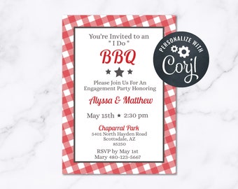 I Do BBQ Picnic Party Invitation INSTANT Download 5x7 Editable Pig Roast I Do BBQ Engagement Summer Family Reunion