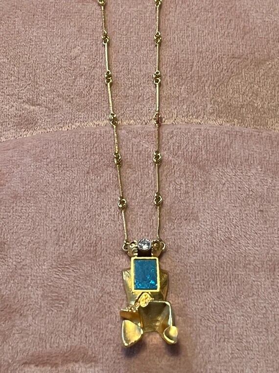 Bjorn Weckstrom Lapponia Opal and Diamond Necklace 52cm 18k Gold