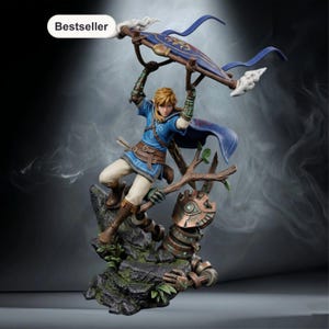 Tranen van het Koninkrijk – Link | Skybound Fury STL-beeldje | 3D-printmodel | Digitaal STL-bestand