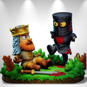 Monty Python and the Holy Grail – Chibi The Black Knight | “None Shall Pass” Humor 3D Print Model Digital STL File