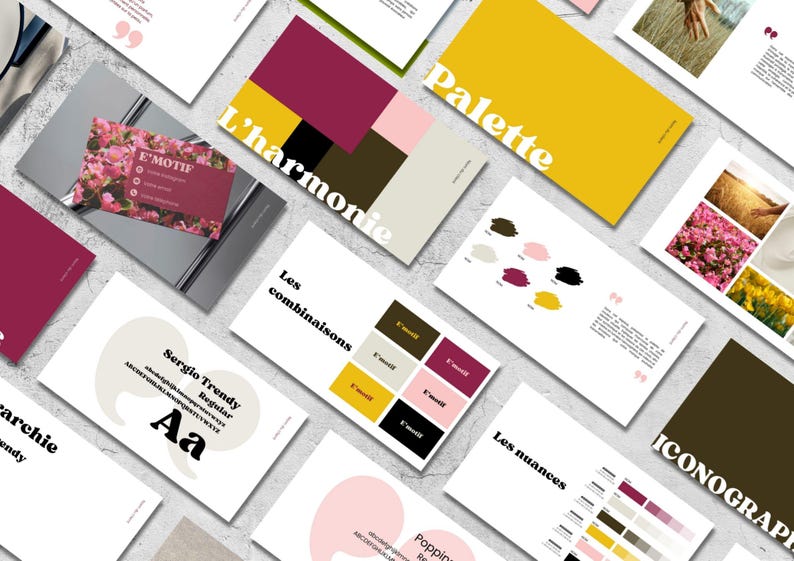 Colorful Brand Book Template - Canvas - Etsy