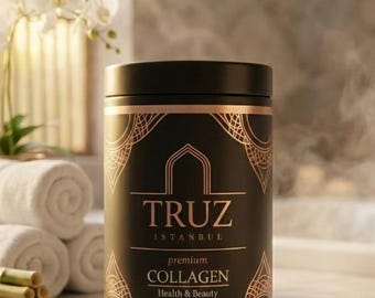 Pó de colágeno premium TRUZ com vitamina C e biotina | Peptídeos de colágeno hidrolisado para pele, cabelo e articulações