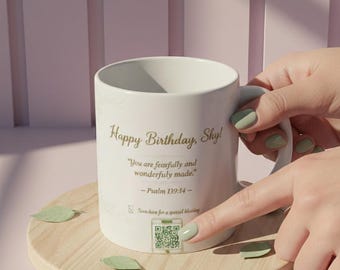 Personalized Animal Mug | Custom Photo & QR Audio Message Gift