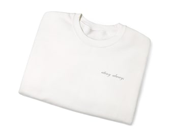 Atiny Always Ateez Minimalist Sweatshirt Black Script