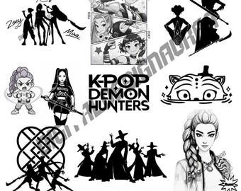 Pacchetto SVG digitale K-Pop Demon Hunter