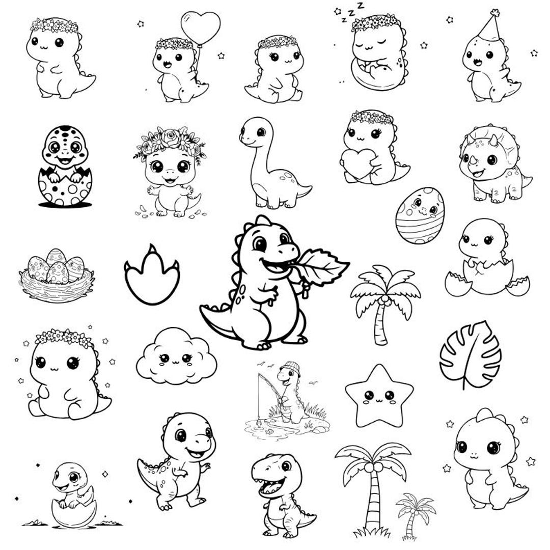 Dinosaur SVG Bundle | Dino Clipart | Kids SVG Cut Files for Shirts ...