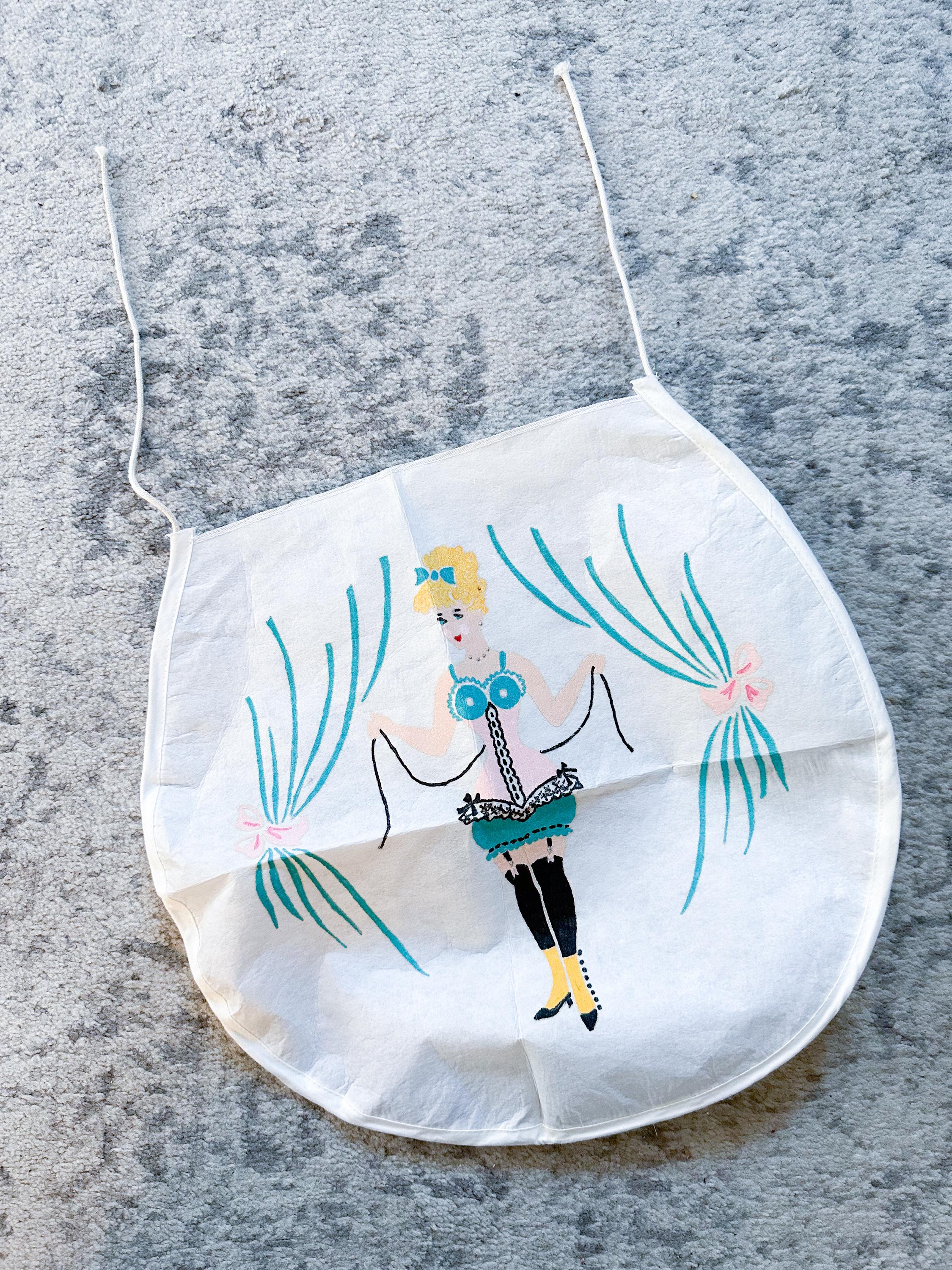 1950年代のヴィンテージ手描きのよだれかけ/エプロン/コスチューム