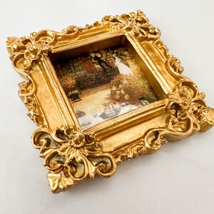 1:12 scale Dollhouse Miniature Monet Painting 2 x 2 The Luncheon image 3