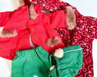 Vintage lot of 3 1950s Doll Clothes (for 15" doll)