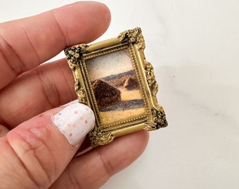 1:12 scale Dollhouse Miniature Framed Monet Painting