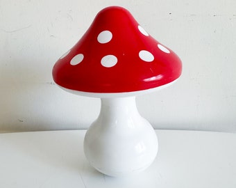 Vintage RARE Large 8" Mushroom Roly-Poly Toy