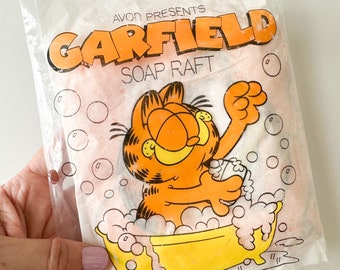 Vintage 1978 Garfield Avon Soap Raft in a bag