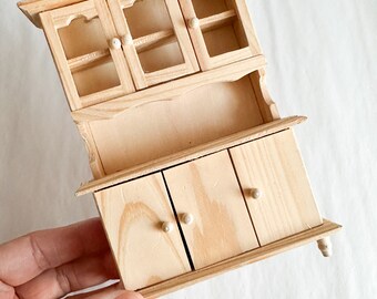 1:12 scale Dollhouse Miniature Wooden Bookshelf / Cabinet (deadstock)