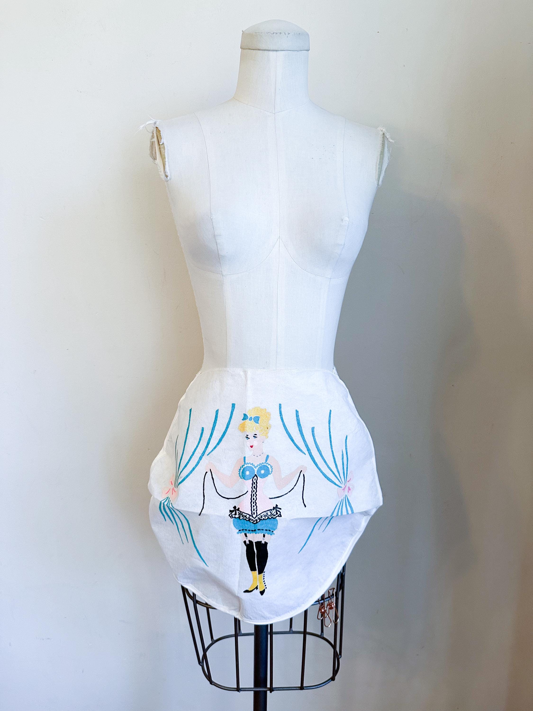 1950年代のヴィンテージ手描きのよだれかけ/エプロン/コスチューム