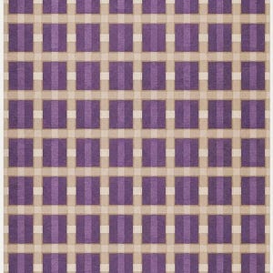 Hand Tufted Checkered Rug, Purple Geometric Wool Area Rug, Modern Handmade Checkerboard Carpet, Contemporary Living Room Rug,