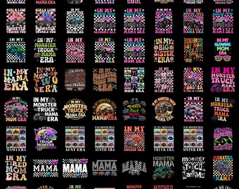 70+ Monster Truck Mama PNG Bundle, In My Monster Truck Mama Era, Monster Truck Mom Shirt Design, Off Road Mama Sublimation PNG