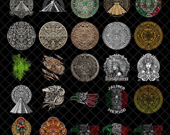 Aztec Png Bundle, Ancient Aztec Skull Warrior Png, Aztec Woman Png, Aztec Symbols Bundle, Aztec Gods Png, Aztec Temple Png, Aztec Animal Png