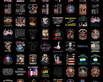 60+ Independence Day PNG Bundle, 250th Anniversary , 4th of July (Digital Download)