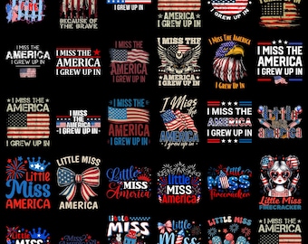 Little Miss American Png Sublimation Design, 4th Of July Png, American Flag Little Miss America Png, Independence Day Png Downloads