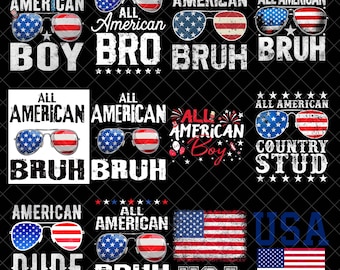 Retro All American Boy Png Bundle, USA Monster Truck Png, Patriotic Boys 4th of July Png, Kids Patriotic Png, 4th Of July Png, American Flag